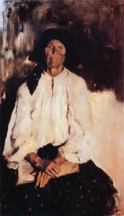 The portrait of Old lady